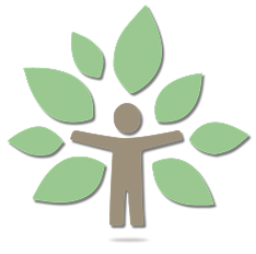 CEF Logo (Stick figure and leaves)