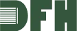 DFH logo in green with stylized letter D