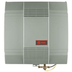 Trane gas furnace control panel inside a residential heating system